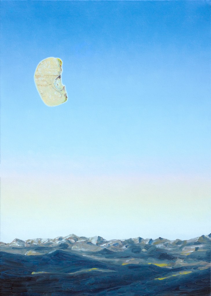 Half Moon at sunrise early Spring